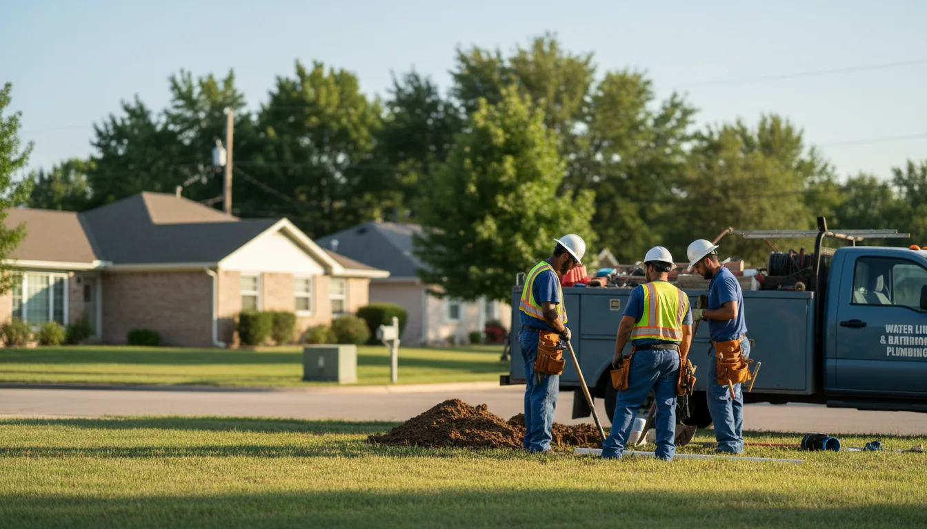 Residential water line and bathroom plumbing service in Leonardo, NJ